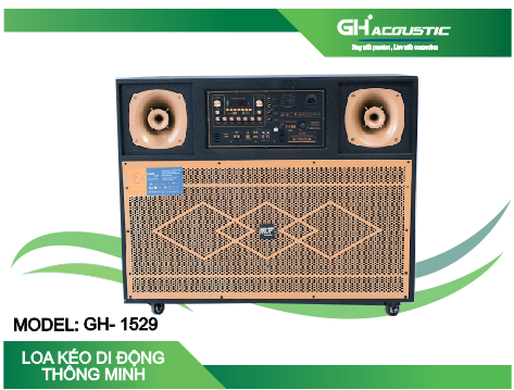 Loa kéo ngang GH 1529 - Bas đôi 40 cm