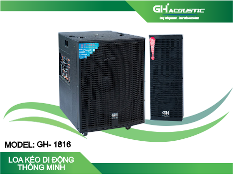 Loa kéo đứng GH 1816  - Bas đơn 50 cm+ Colum