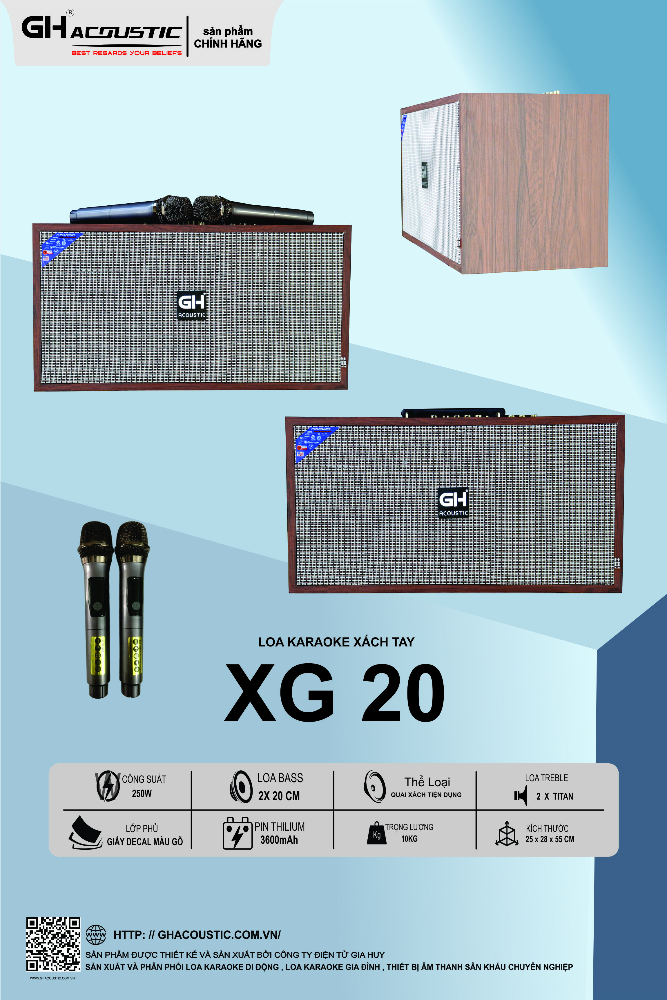 Loa xach tay GH acoustic XG - 20