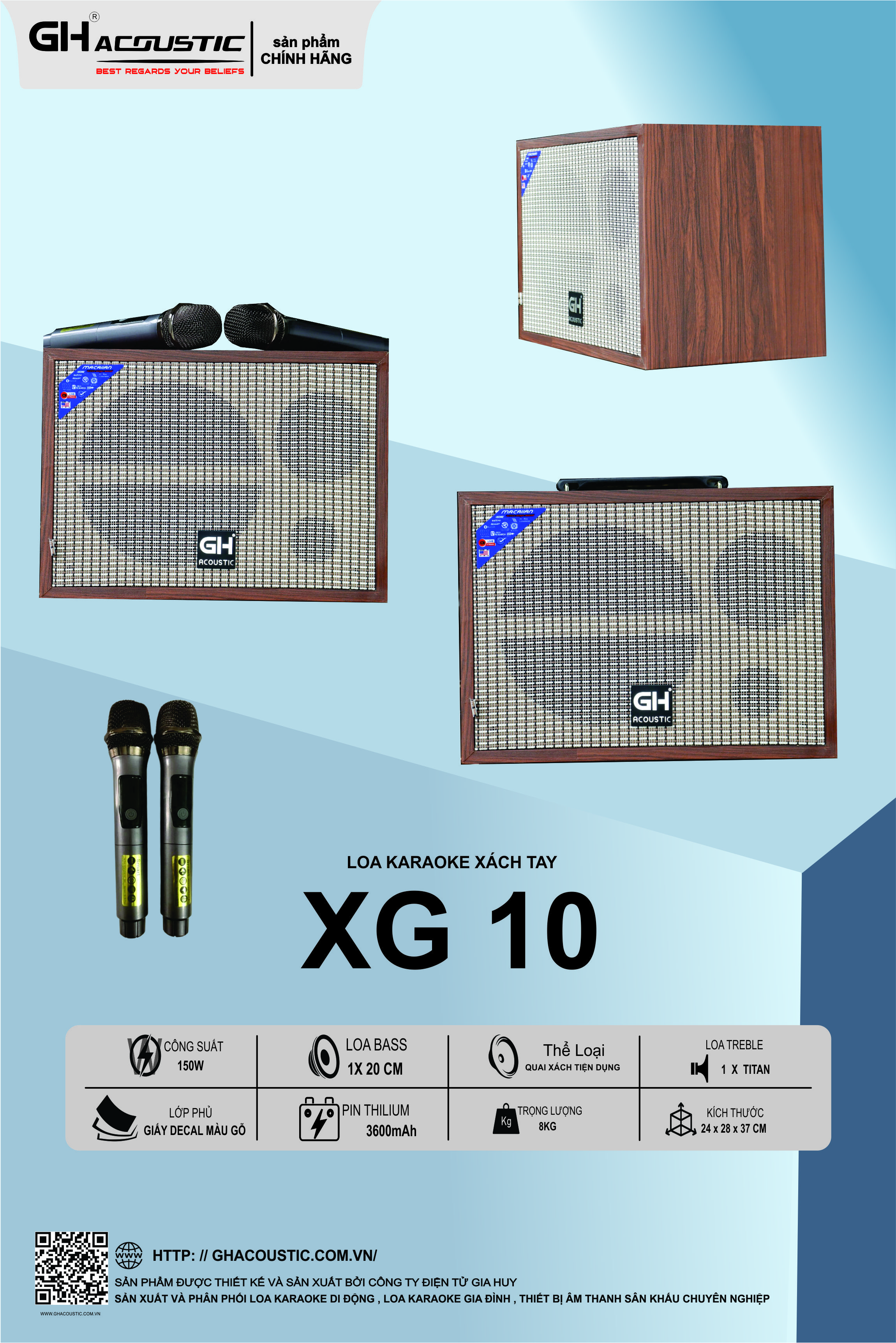 Loa xach tay GH acoustic XG - 10